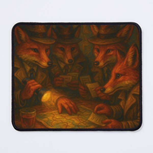 Item preview, Foxes Planning a Secret Mission designed and sold by ArtframeAnimals.