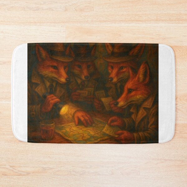 Item preview, Foxes Planning a Secret Mission designed and sold by ArtframeAnimals.