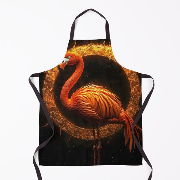 Item preview, Flamingo Solar Ring Stance Elegance Bird Radiant Dreamlike Fiery Scene designed and sold by mildaclairmo.