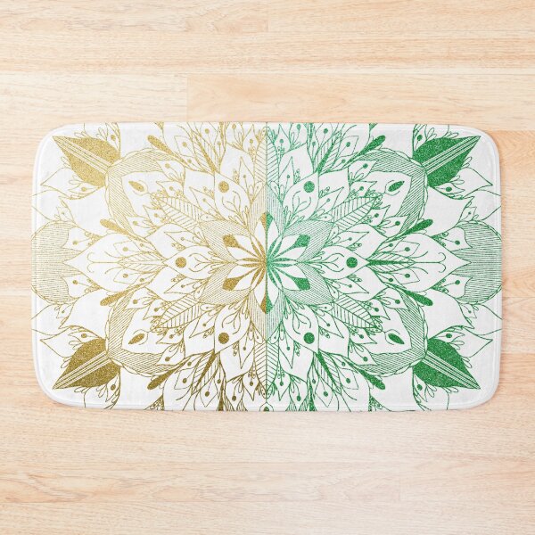 Item preview,  Infinite Mandala-Gold & Green With White Background designed and sold by MIK's SHOP.