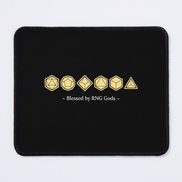 Item preview, Blessed by RNG Gods – Yellow Dice Design for DnD Gamers designed and sold by GeekPeekShop.