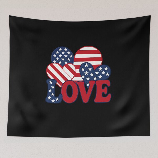 Item preview, 4th Of July Love America Heart USA Patriotic Women Girls designed and sold by facegm.