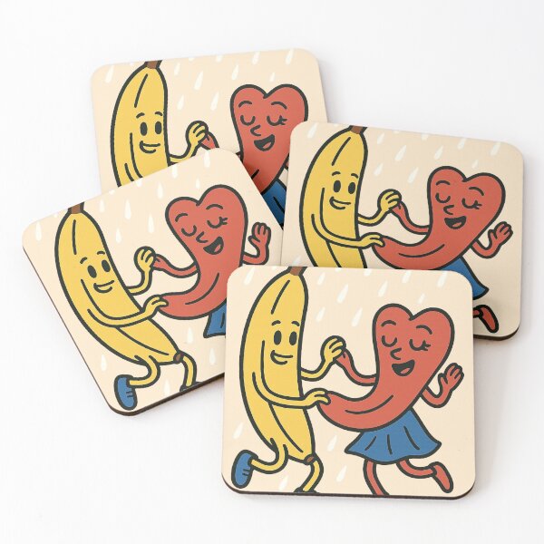 Item preview, Just Chilin' Series: Banana and Tongue in Love - Dancing in the Rain designed and sold by lapart.