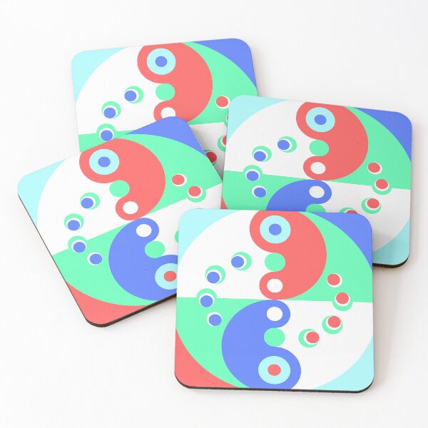 Item preview, Retro-Modern Design 6-2: Reciprocity – Red and Blue designed and sold by SBVillard.