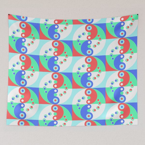 Item preview, Retro-Modern Design 6-2: Reciprocity – Red and Blue designed and sold by SBVillard.