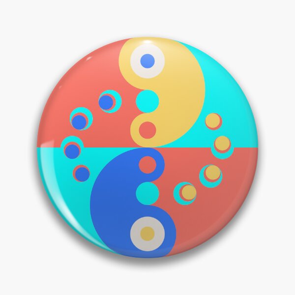 Item preview, Retro-Modern Design 6-3: Reciprocity – Muted Mustard Yellow and Blue designed and sold by SBVillard.