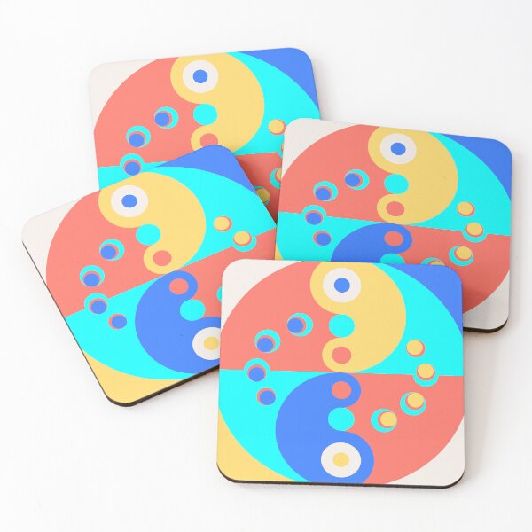 Item preview, Retro-Modern Design 6-3: Reciprocity – Muted Mustard Yellow and Blue designed and sold by SBVillard.