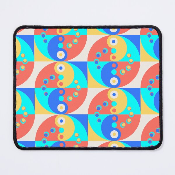 Item preview, Retro-Modern Design 6-3: Reciprocity – Muted Mustard Yellow and Blue designed and sold by SBVillard.