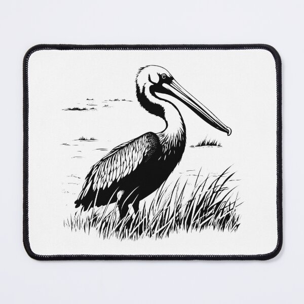 Item preview, Pelican Water Bird Seabird Coastal Fowl Marshland Nature designed and sold by inkoutninja.