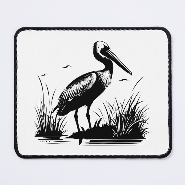 Item preview, Pelican Water Bird Seabird Coastal Fowl Marshland Nature designed and sold by inkoutninja.