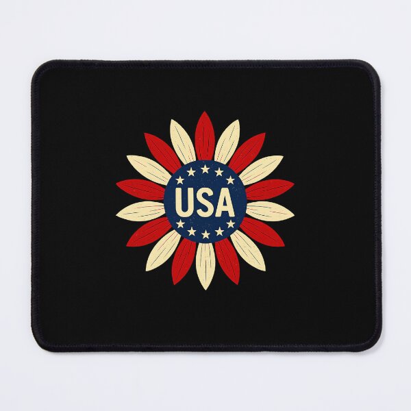 Item preview, Distressed Patriotic Sunflower USA Flag 4th Of July designed and sold by diyoor.