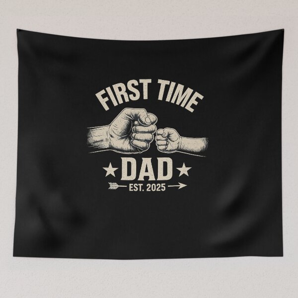 Item preview, First Time Dad Est 2025 Fist Bump New Dad Funny Father's Day designed and sold by diyoor.