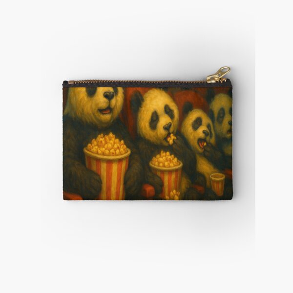 Item preview, Pandas Hogging Popcorn at the Movies designed and sold by ArtframeAnimals.