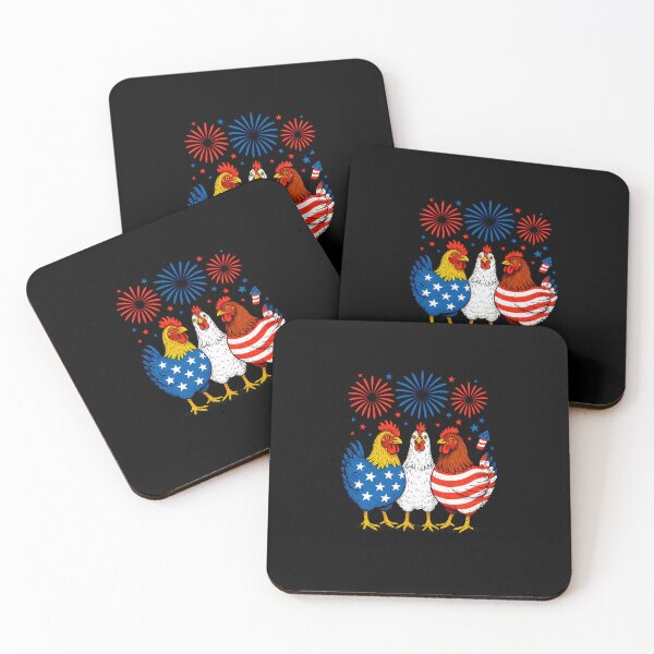 Item preview, Funny Patriotic Chickens USA Flag 4th of July Chicken Lover designed and sold by diyoor.