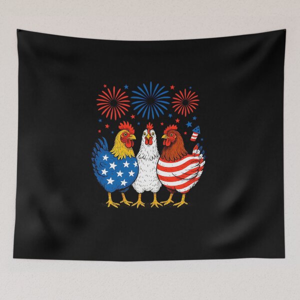 Item preview, Funny Patriotic Chickens USA Flag 4th of July Chicken Lover designed and sold by diyoor.
