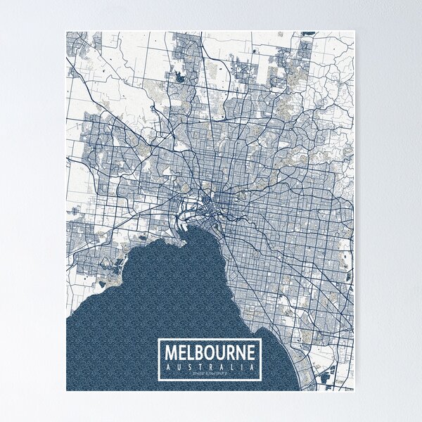 Item preview, Melbourne City Map of Australia - Coastal designed and sold by deMAP.