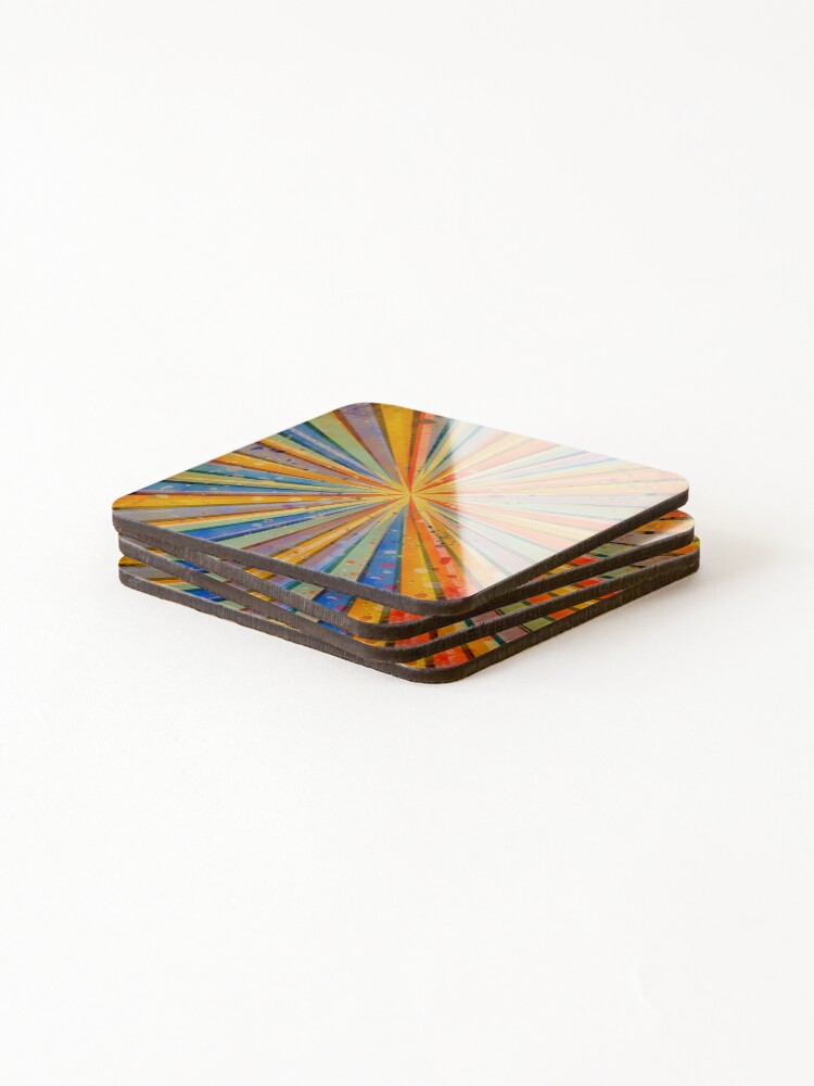 Thumbnail 4 of 5, Coasters (Set of 4), Light Rays designed and sold by ViaARTfactory.