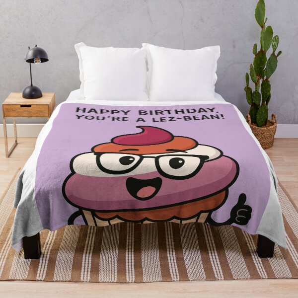 Item preview, Funny Lesbian Birthday Card – Lez-Bean Cupcake designed and sold by Aryabek.