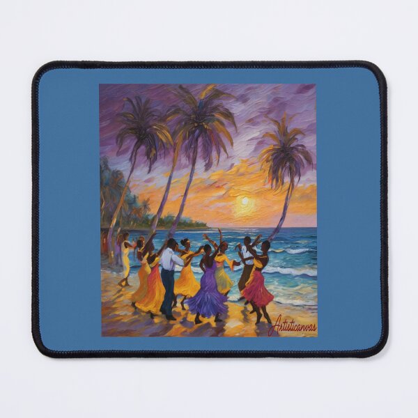 Item preview, "Caribbean Rhythms: Salsa Dance at Sunset" designed and sold by Artisticanvas.