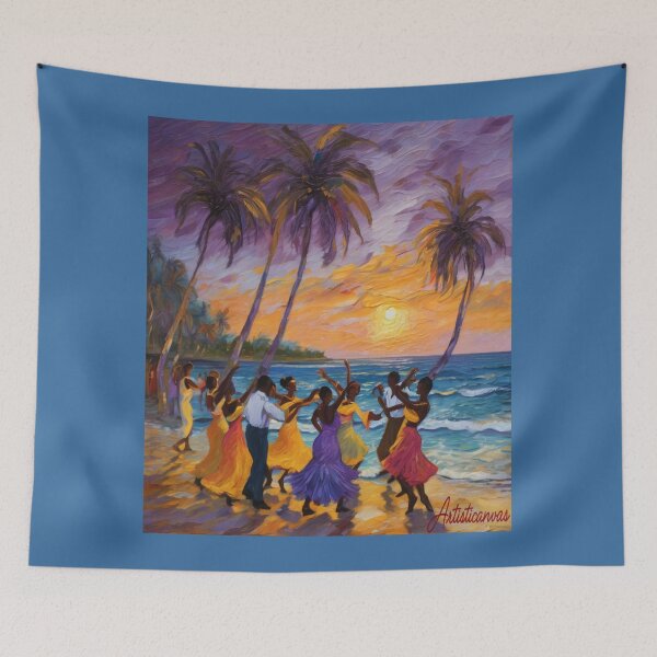 Item preview,  "Caribbean Rhythms: Salsa Dance at Sunset" designed and sold by Artisticanvas.