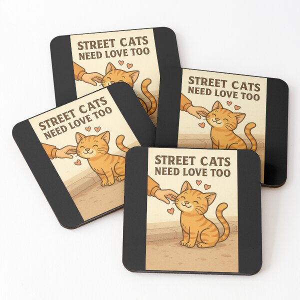 Item preview, Street Cats Need Love Too – Cute Cartoon Cat Design designed and sold by MySheetMusicArt.