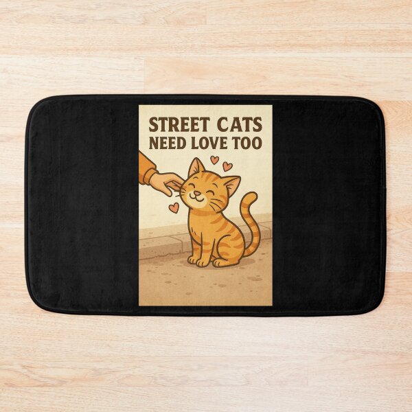 Item preview, Street Cats Need Love Too – Cute Cartoon Cat Design designed and sold by MySheetMusicArt.