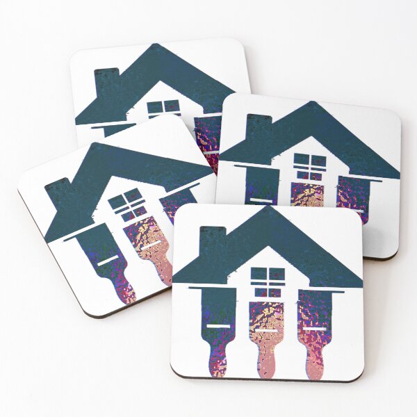 Item preview, House Painting Logo – Brush & Home Symbol Art designed and sold by TriForceDesign.