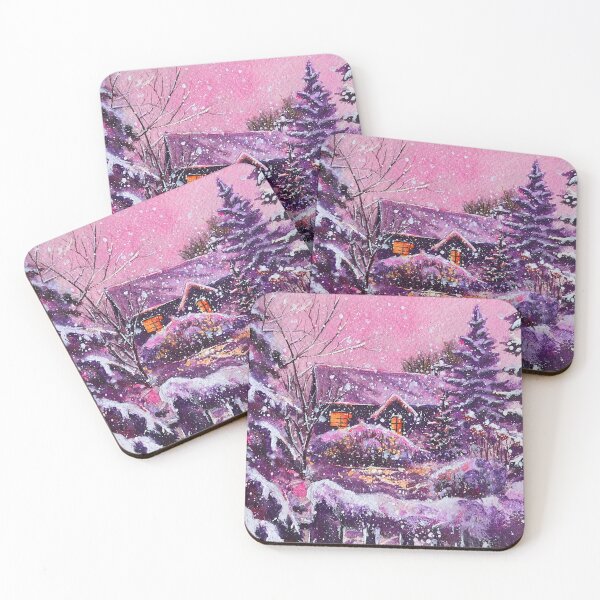 Item preview, Christmas Dusk | Watercolor Painting designed and sold by Julie Wintertale.