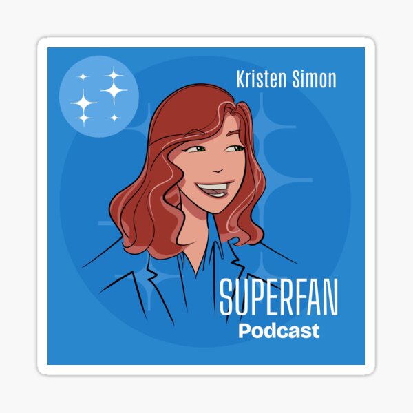 Item preview, Portrait of Superfan Podcast Co-host Kristen Simon designed and sold by SuperfanPodcast.