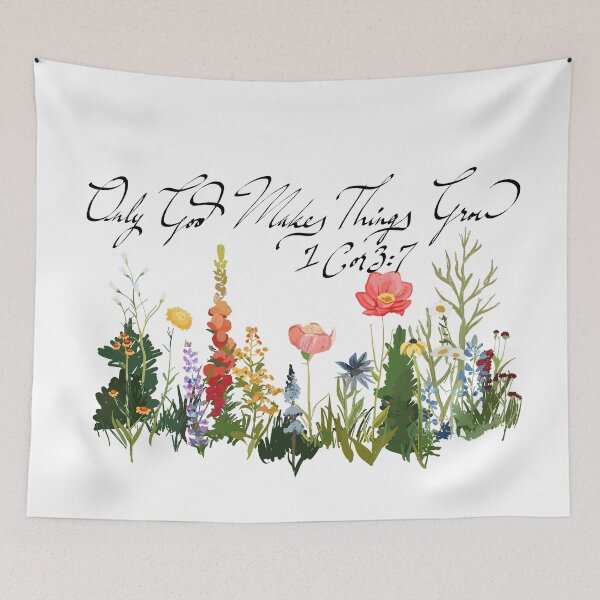 Item preview, Only God Makes Things Grow,  1 Cor 3:7 designed and sold by EllieBubs.