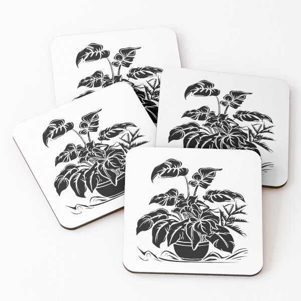 Item preview, Monstera Plant Deliciosa Philodendron Pink Princess Pot designed and sold by inkoutninja.