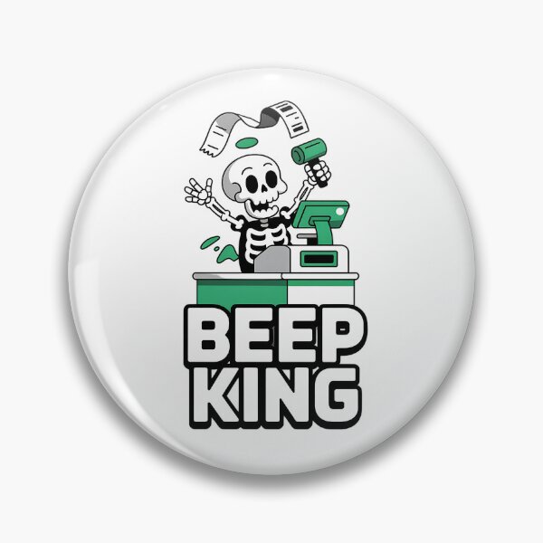 Item preview, Beep King Funny Skeleton Cashier designed and sold by Taans-Creation.