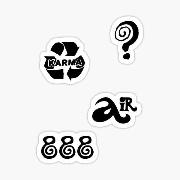 Aperçu de l'œuvre Pack d'autocollants Karma créée et vendue par ArtByZazu.