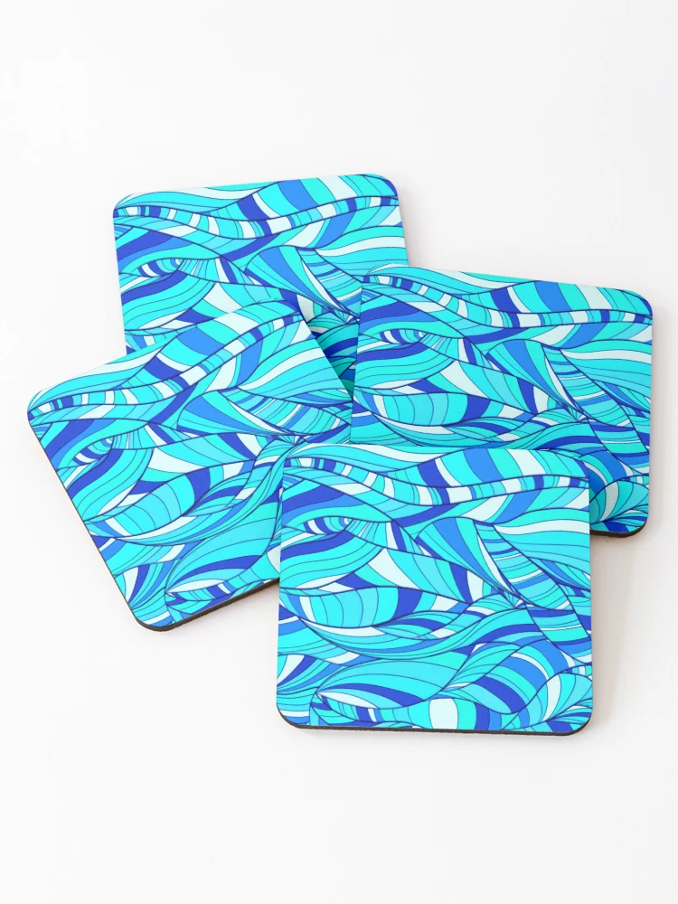 Thumbnail 1 of 5, Coasters (Set of 4), Water Ripple Patterns designed and sold by ViaARTfactory.