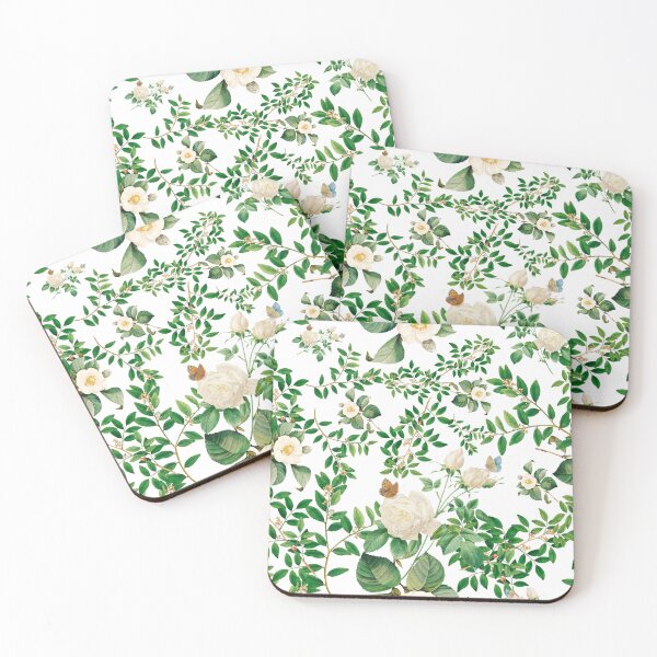 Item preview, White Rose Floral Pillow Design – Elegant Garden Flowers with Butterflies for Home Decor" designed and sold by FestivityFinds.