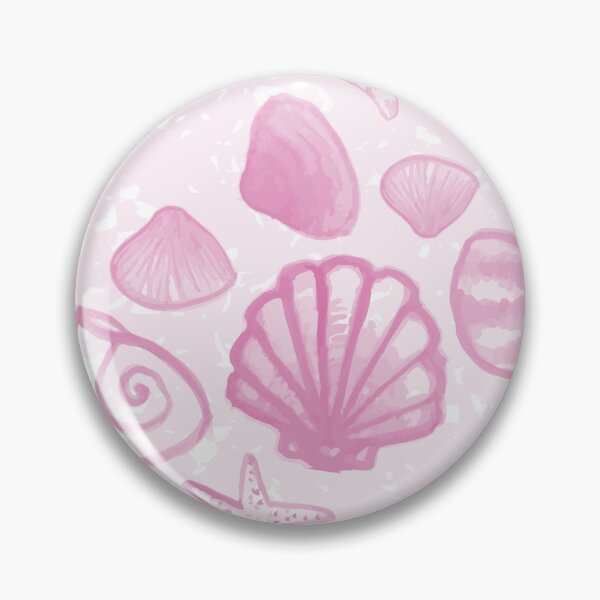 Item preview, Pink handpainted sea shell stripes designed and sold by Goddessart.
