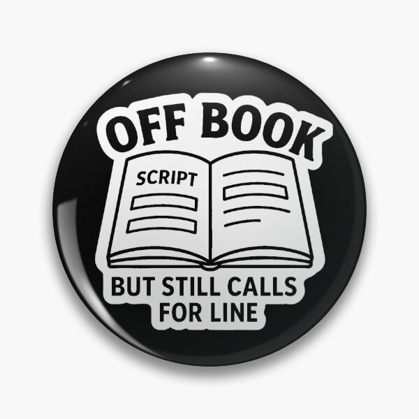Item preview, “Off Book” – Theater design with Open Script designed and sold by DoodlesByPeter.