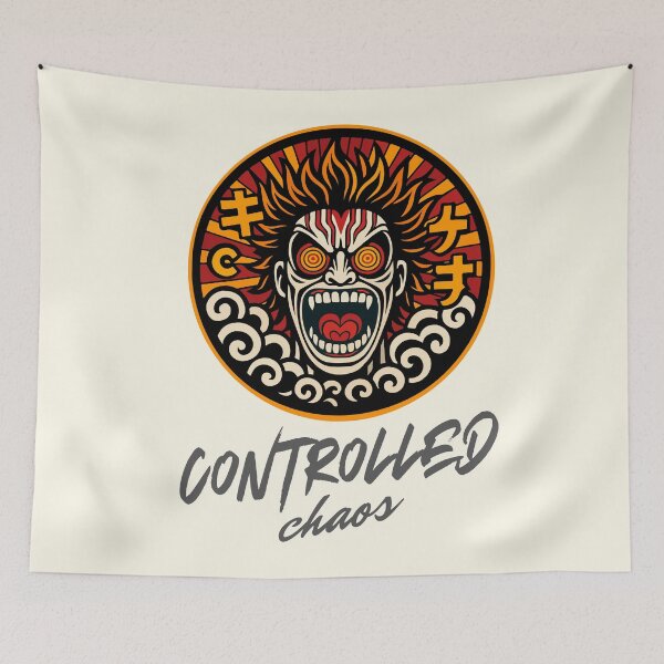 Item preview, Controlled Chaos: Fiery Manga Villain Design designed and sold by IAPICTURE.