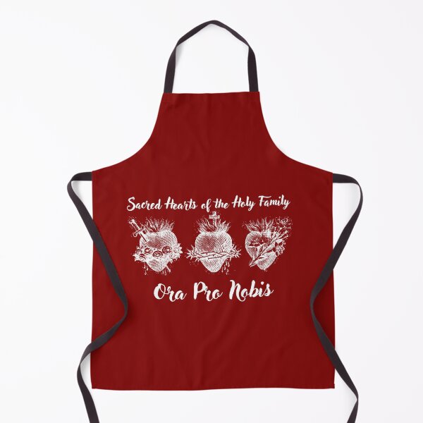 Item preview, Sacred Hearts of the Holy Family: Ora Pro Nobis (Pray for Us) in White designed and sold by PhaedraArt.