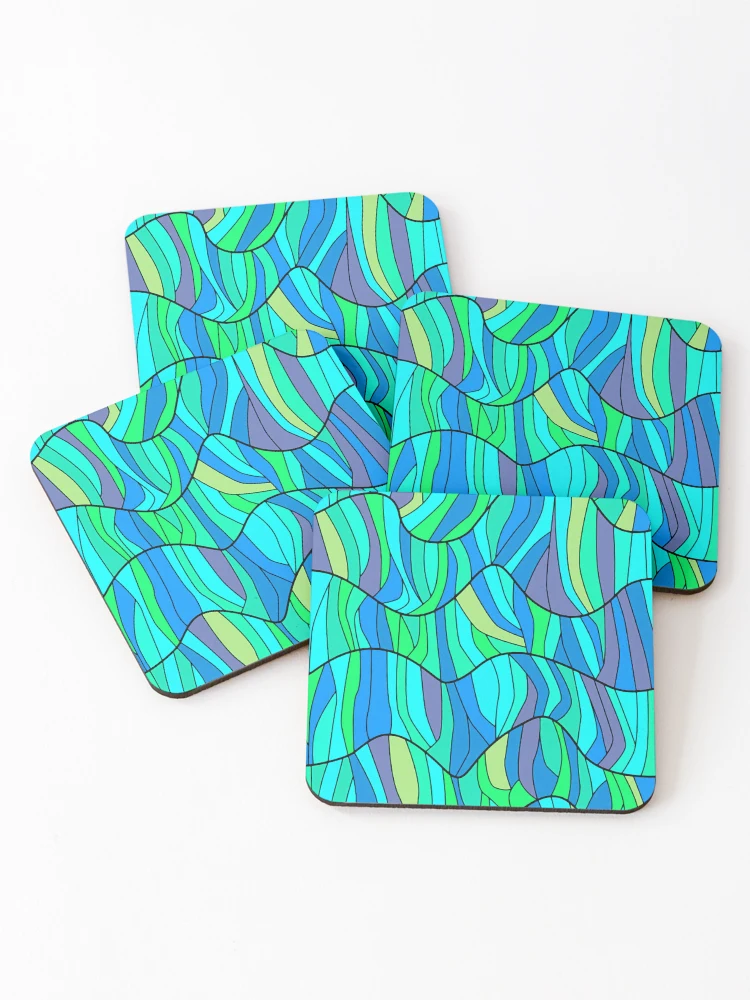 Thumbnail 1 of 5, Coasters (Set of 4), Water Ripple Abstract designed and sold by ViaARTfactory.