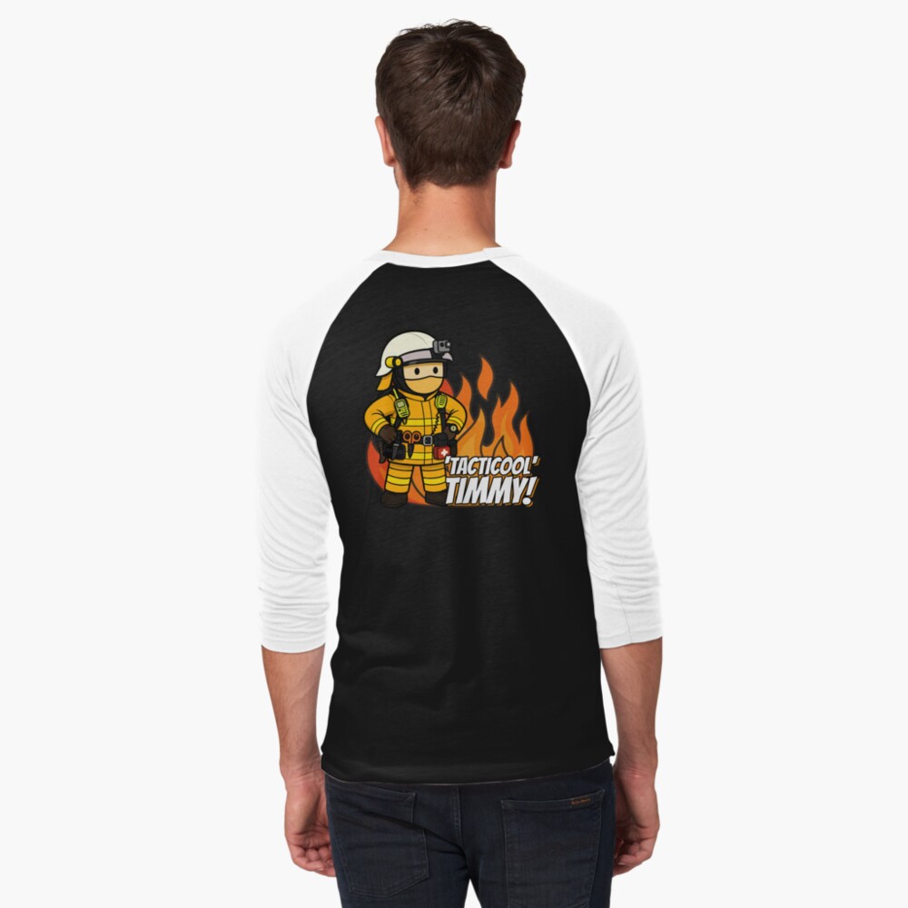 Vista previa del artículo con la obra «Camiseta ¾ estilo béisbol», diseñado y vendido por Flashover.