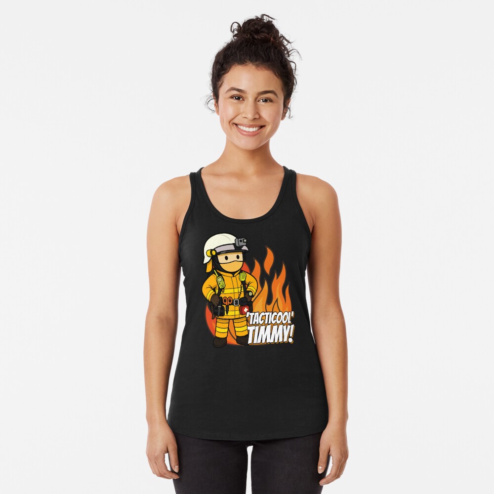 Vista previa del artículo con la obra «Camiseta con espalda nadadora», diseñado y vendido por Flashover.