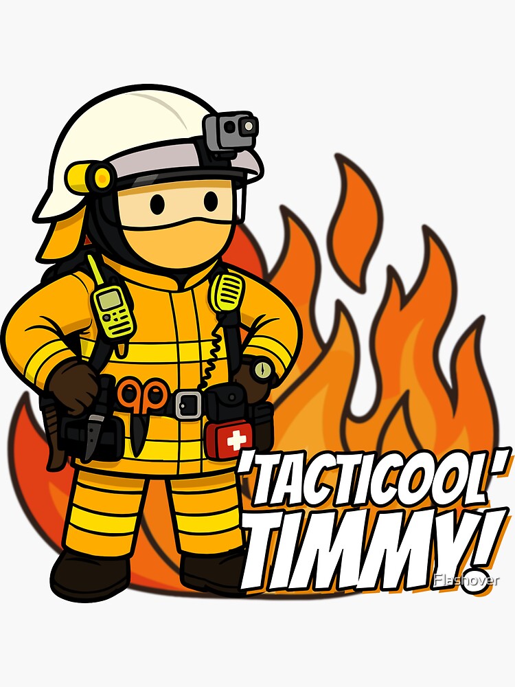 Imagen 3 de 3, Pegatina con la obra ¡Timmy táctico!, diseñada y vendida por Flashover.