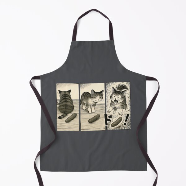 Item preview, Cucumber Cat Scare Meme | Japanese Manga Style 3-Panel Comic designed and sold by iamwonderkitty.