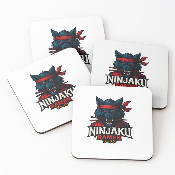 Item preview, Ninjaku Ramen Wolf Samurai Logo – Fierce Japanese Style Design designed and sold by Tlion.