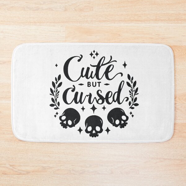Item preview, Cute but Cursed, Gothic Aesthetic Quote (Black Design) designed and sold by Adorablehaunts.