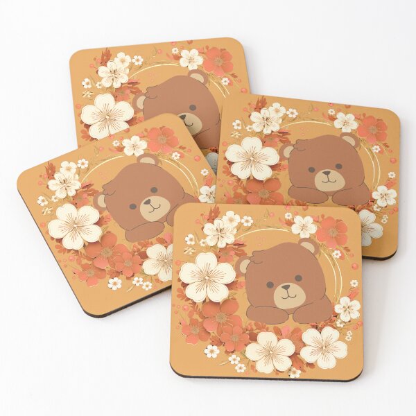 Item preview, Cute bear with flowers designed and sold by Thanatphak Tansakul.