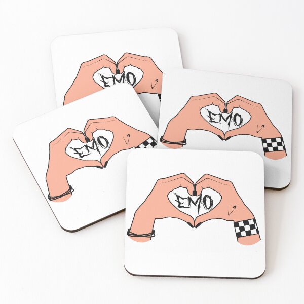 Item preview, Emo Hand with emo word meaning love sticker designed and sold by megudesignart.