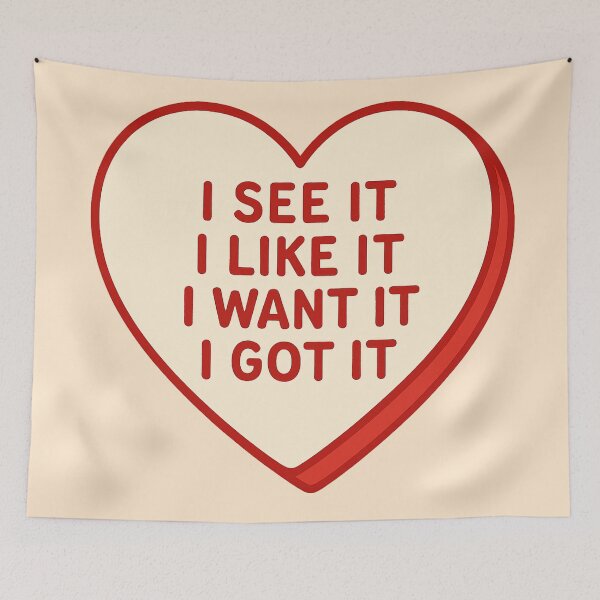 Item preview, Candy heart I see it, I like it, I want it, I got it designed and sold by YChangShop.
