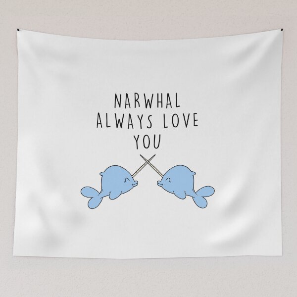 Item preview, Narwhal Always Love You (Blue) designed and sold by JStuartArt.